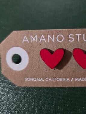 Amano Studio‎ Red Heart Stud Earrings